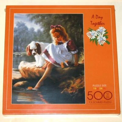 NEW & Sealed 1996 FX SCHMID Mark Arian "A DAY TOGETHER" 500 Piece Jigsaw Puzzle! - Image 1 of 4