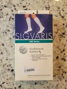 Sigvaris Cushioned Cotton Men's Knee High Socks 20-30 mmHg ☆ New In Package ☆  - Picture 1 of 5