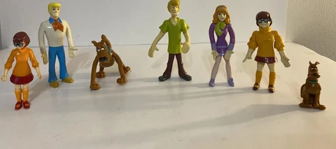 Scooby Doo Hanna Barbera Bendable Lot of 7 Scooby, Shaggy, Velma, Fred & Daphne Cover