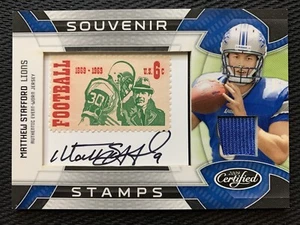 Matthew Stafford 2009 Donruss zertifizierter Souvenirstempel Auto/10 SP Rookie Auto! - Bild 1 von 9