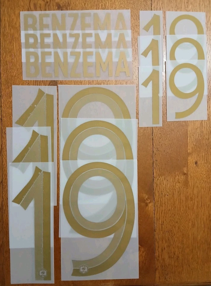 Lot de 3 Flocages Officiel France 2022/2023 Benzema Adulte Home   - Photo 1/1