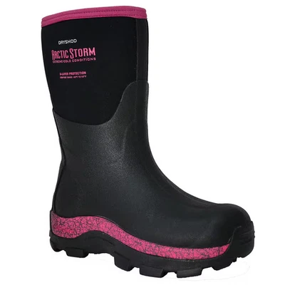 Botas de invierno Dryshod Arctic Storm para mujer negras/rosadas medias talla 8 (ARS-WM-PN-W08) Foto 1 de 4