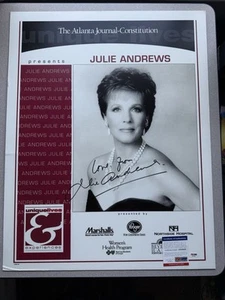 Autógrafo firmado por Julie Andrews certificado de autenticidad PSA PSA/ADN 22x28 de gran tamaño - Imagen 1 de 6