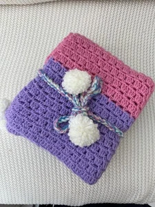 Baby Blanket/Play Blanket Crocheted - Picture 1 of 4