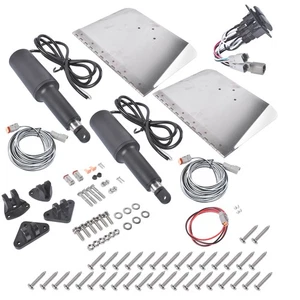 9" x 12" Standard Trim Tab Kit 12V w/ Double Rocker Switch For Boat 16ft to 25ft - Picture 1 of 15