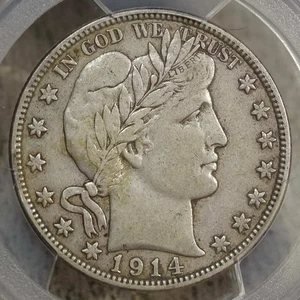 1914-S Barber Half Dollar, Extremely Fine, PCGS/CAC XF-40, Original - Picture 1 of 5