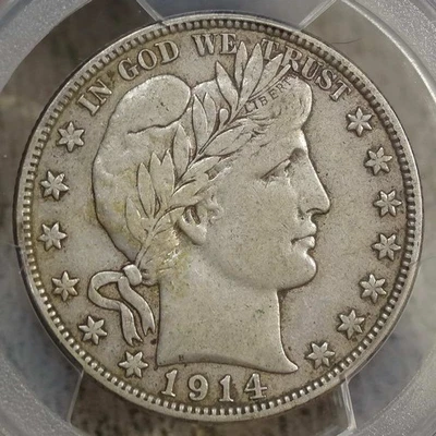 1914-S Barber Half Dollar, Extremely Fine, PCGS/CAC XF-40, Original - Image 1 of 4