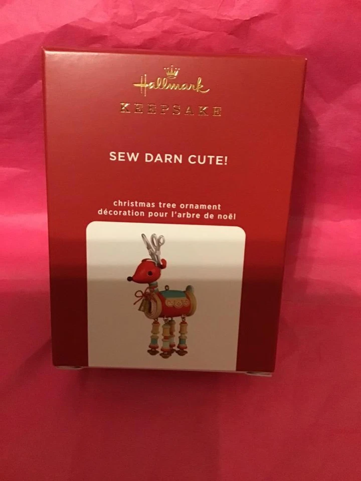 Hallmark Keepsake Ornament 2020 Sew Darn Cute sewing reindeer spools scissors - Image 1 of 1