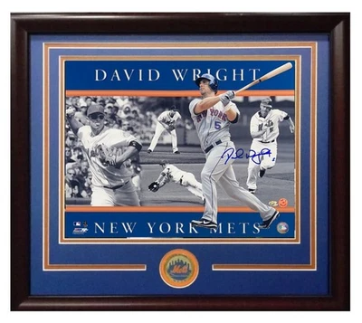 David Wright Signed 16x20 Framed Collage Photo New York Mets Mint Autograph COA — 第 1/4 张图片