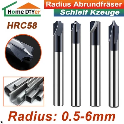 Hartmetall Viertelkreisfräser R0.5-R6 Radiusfräser CNC-Schaftfräser Abrundfräser - Bild 1 von 4