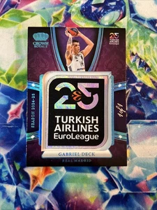 2024-25 GABRIEL DECK EUROLEAGUE CROWN ROYALE LOGO PATCH 1/1 ONE OF ONE - Picture 1 of 7