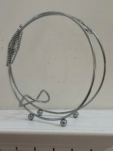 MCM Chrome Counter Top Coil Wine Bottle Holder Caddy Silver - Picture 1 of 16