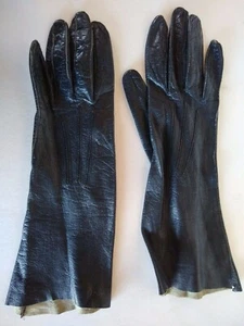Leather Driving Gloves Size 6 1/4 Black Very Soft Thin - Picture 1 of 7