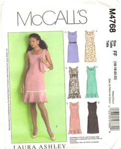 McCall's Sewing Pattern Women's DRESS M4768 Size Laura Ashley 16-18-20-22 UNCUT - Picture 1 of 4