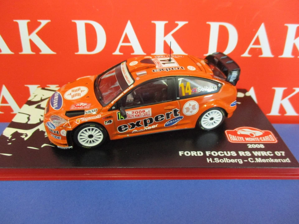 Die cast 1/43 Modellino Auto Ford Focus RS WRC 07 Rally Monte Carlo 2008 Solberg - Immagine 1 di 4