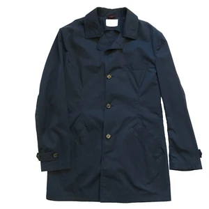 Giacca antipioggia uomo Brunello Cucinelli Soft Shell grande blu navy bottoni davanti metà - Foto 1 di 12
