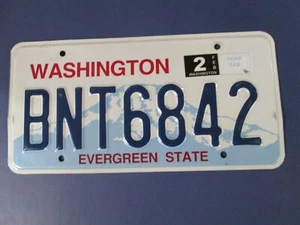 2010 Base Washington State License Plate. Evergreen State.  # BNT6842 - Picture 1 of 3