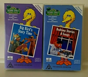 Big Birds Story Time VHS Sesame Street Story Time & Bedtime Stories Video X 2 - Picture 1 of 6