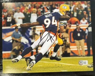Foto 8x10 firmada/autografiada por DeMarcus Ware Beckett certificado de autenticidad Denver Broncos Foto 1 de 3