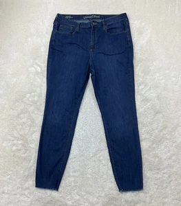 Universal Thread Womens Size 14R High Rise Skinny Denim Blue Jeans *Raw Cut Hem - Picture 1 of 11