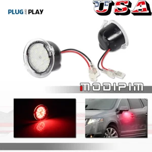 Red LED Side Mirror Puddle Light Lamp For Ford F-150 Expedition Explorer Taurus - Picture 1 of 10