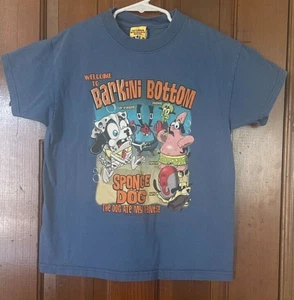 Big Dogs Kids Barkini Bottom T Shirt 8/10 SpongeBob SquarePants Blue Short Sleev - Picture 1 of 7