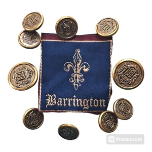 Barrington Replacement Buttons Complete Set Bronze Tone 2 Main 8 Sleeve - Picture 1 of 2