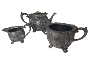 💎 Set 3 pezzi sheffield Philip Ashberry & Sons  decoro in rilievo - Imagen 1 de 6