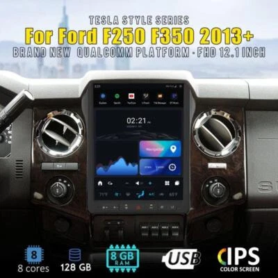 12.1" Android 11 Tesla Style Full Screen Gps Radio For Ford F250 F350 2013 2014 - Image 1 of 4