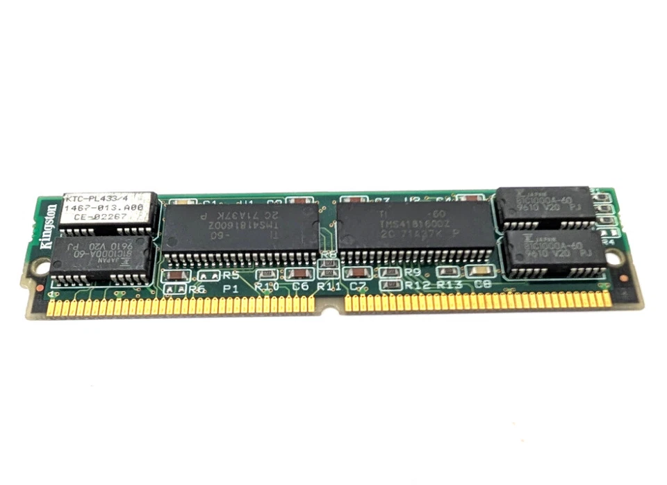 Kingston Ktc-Pl433/4 4Mb Ps/2 Fpm Ram Simm 1Mx36 72Pin Single Sided Memory 60Ns - Image 1 of 1