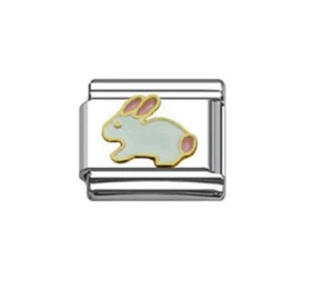 9 mm klassische Größe italienische Charms E143 Hase Kaninchen passt klassische Größe Armband - Bild 1 von 1