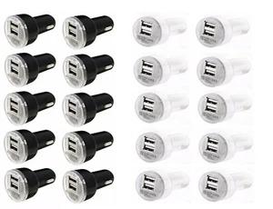 Wholesale Dual USB Port Car Charger Adapter 2.1A For iPhone LG HTC Samsung All - Picture 1 of 15