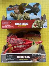 HOW TO TRAIN YOUR DRAGON LOT HOOKFANG POWER & MEATLUG LARGE ACTION FIGURES