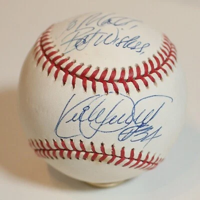 Kirby Puckett Signed Baseball Minnesota Twins Autographed Auto Best Wishes #34 - Image 1 of 4