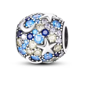 Charm Anhänger für Pandora Armband 925 Silber Sonne Mond Sterne Perlen Meer - Bild 1 von 1