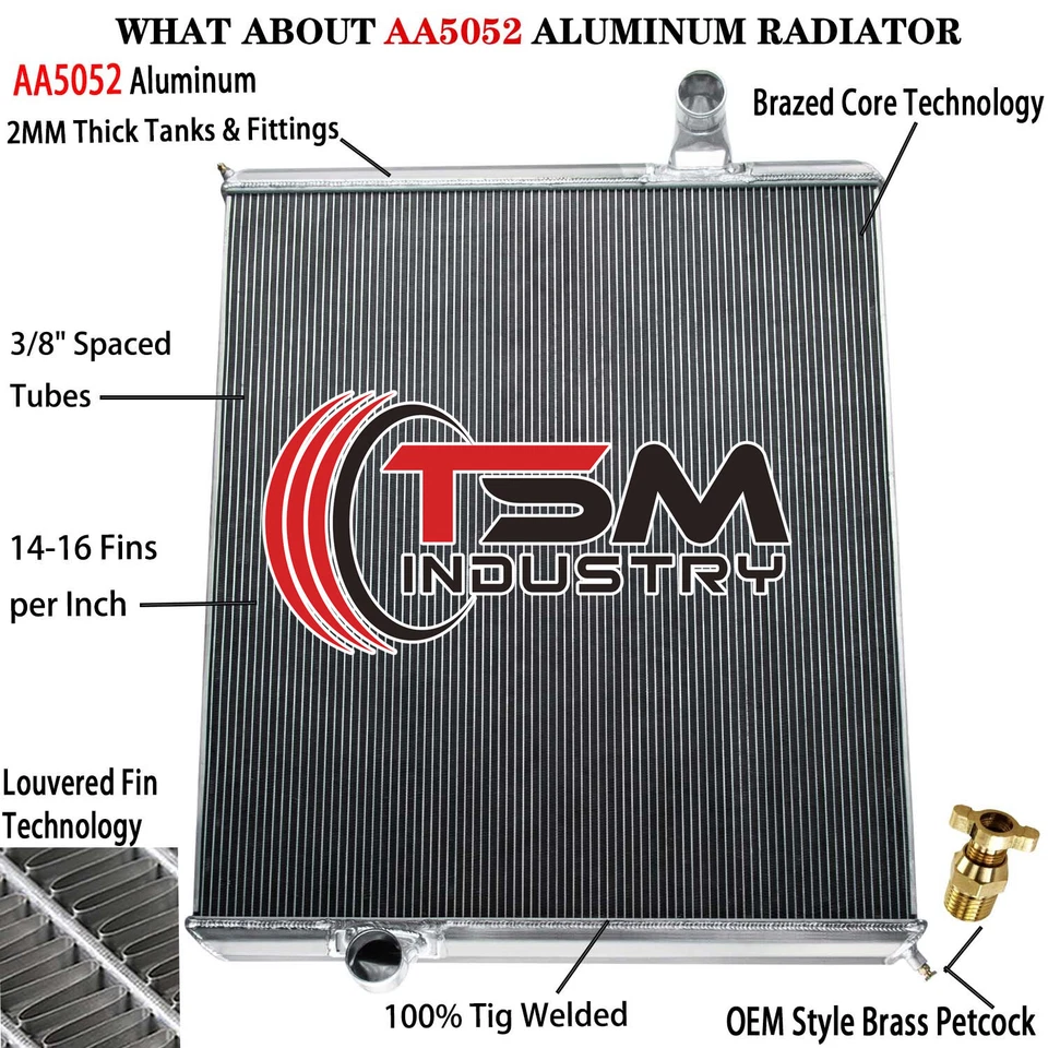 4-Rows Radiator Fit 1997-2006 Kenworth T2000 7006385001 7006435002 4870180009 Foto 1 de 4