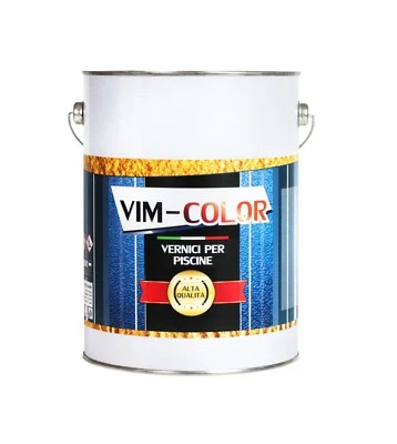 Vim Color Vernice Smalto Per Piscine Al Clorocaucciu' Pro Colori Ral Kg 8 (56M²) - Immagine 1 di 4