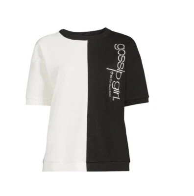 Gossip Girl The TV SERIES Women's Size M  8-10 Sleepwear Top Black and White - Image 1 of 3