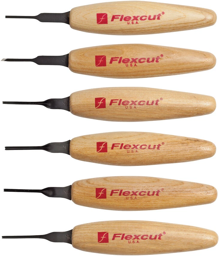 Flexcut Mixed Profile Carving Micro Tools Set of 6 MT910