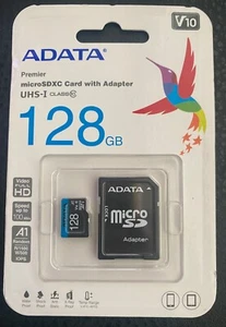 ADATA Premier 128GB Class 10 - microSDXC Memory Card with Adapter - Picture 1 of 2