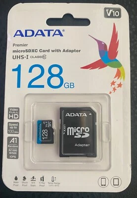 ADATA Premier 128GB Class 10 - microSDXC Memory Card with Adapter - Image 1 of 2