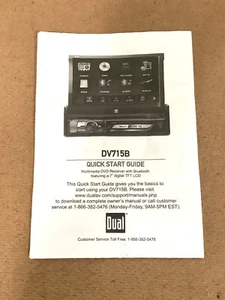 DUAL  OWNER  MANUAL FOR  DIGITAL MEDIA   MEDIA RECEIVER  DV 715B - Picture 1 of 5