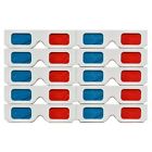 3D Glasses, 10 Pairs Red and   Stereo Lenses for  Set Anaglyph  3D1211