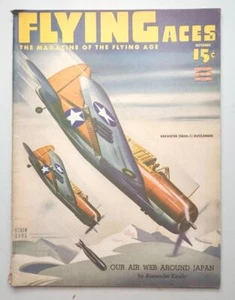 1943 Flying Aces Mag Oct Brewster SB2A-1 Airplane Storys Model Building M511 - Picture 1 of 9