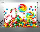 F-Fun Soul 7x5ft Candy Backdrop Lollipop Sweets Photography Backgrounds Willy.