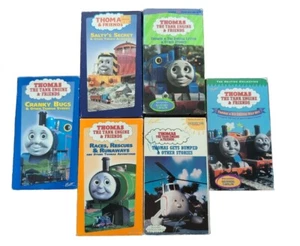 Thomas the Tank Engine & Friends VHS Lot 6 Kids Train Cassettes Carlin Baldwin  - Picture 1 of 2
