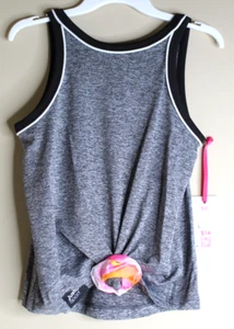 Justice Girls Justice Sport Hineck Tank, Size Medium (10), Grey - Picture 1 of 4