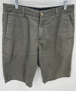 Volcom Shorts Mens 32 Gray Flat Front Casual Bermuda Skater Outdoor - Picture 1 of 6