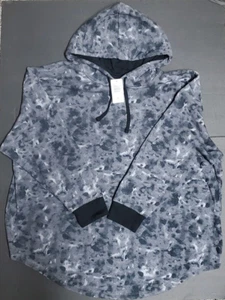 New W/Tags Torrid Cozy Fleece Hoodie Sweatshirt Aqua Marble Plus Size 3 (22-24) - Picture 1 of 8