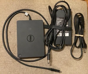 Dell WD15 USB-C K17A Hub HDMI VGA 4K Docking Station & 130W AC Adapter 4 PC Mac - Afbeelding 1 van 18
